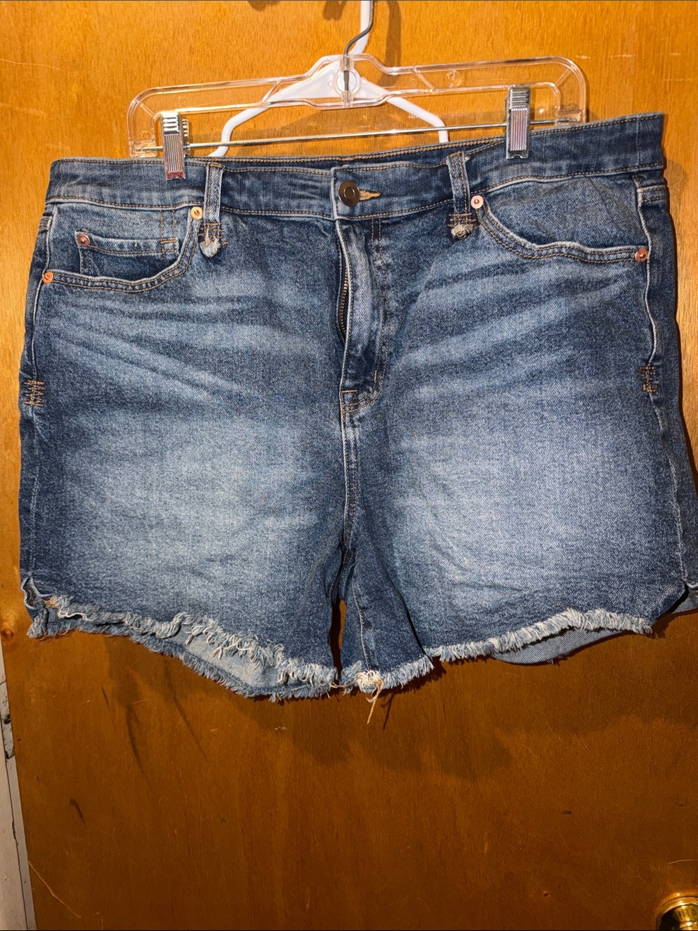 torrid Blue Washed Denim Cutoff Shorts